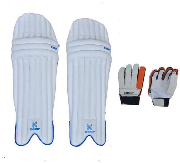 KOHIP Cricket Youth Batting Pad with With Batting Glove KIT For Youth Cricket Kit