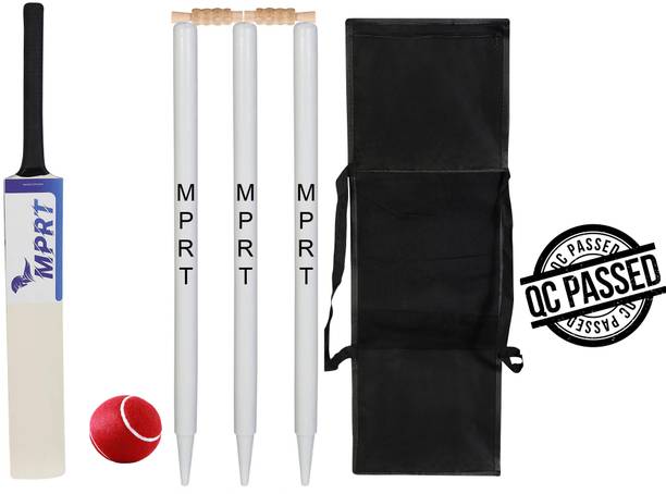 MPRT New Wooden Cricket Kit Bat Size 3 For Age Group 5-7 Cricket Kit Cricket Kit