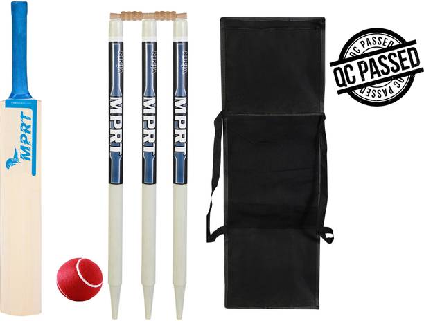 MPRT Wooden Cricket kit (1 Bat, 3 Wickets,2 Bails, 1 Ball, 1 Kit Bag) Cricket Kit