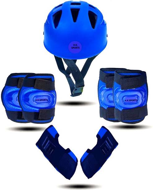 HK Sports Skating Protection Kit - Helmet + Elbow + Knee + Hand Guard Skating Kit