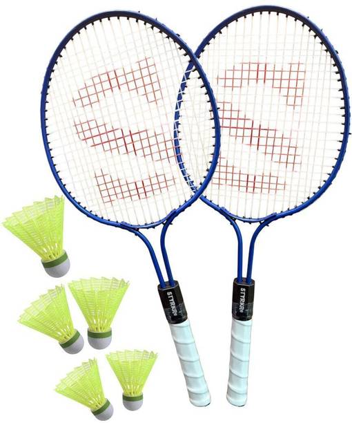 STYRKR Small Double Shaft Badmintion racket with Five Shuttle cork Badminton Kit