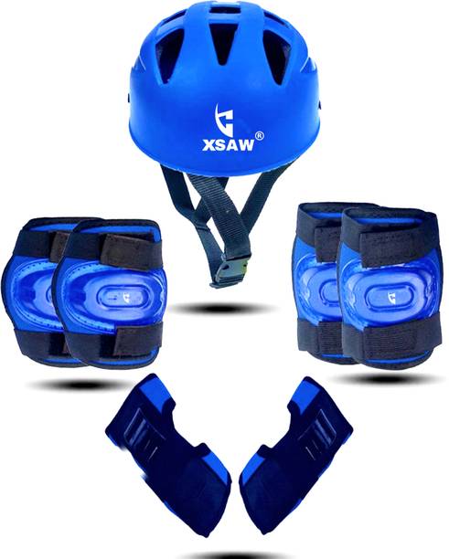 XSAW Protective Gear Set for Cycling Riding Sports Age for 15+ Year Blue Skating Kit Skating Kit