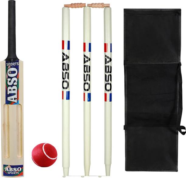 abso Poplar Willow Soft Tennis Cricket Kit 2 Scoop for Age group 8 years Size 3 No Cricket Kit