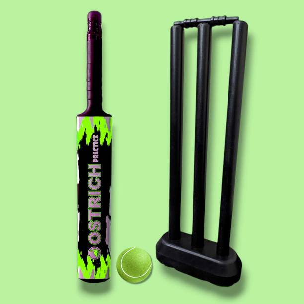 Ostrich OS-03 Plastic Cricket kit for 8 years kids 1 piece bat 1 wicket set 1 piece ball Cricket Kit