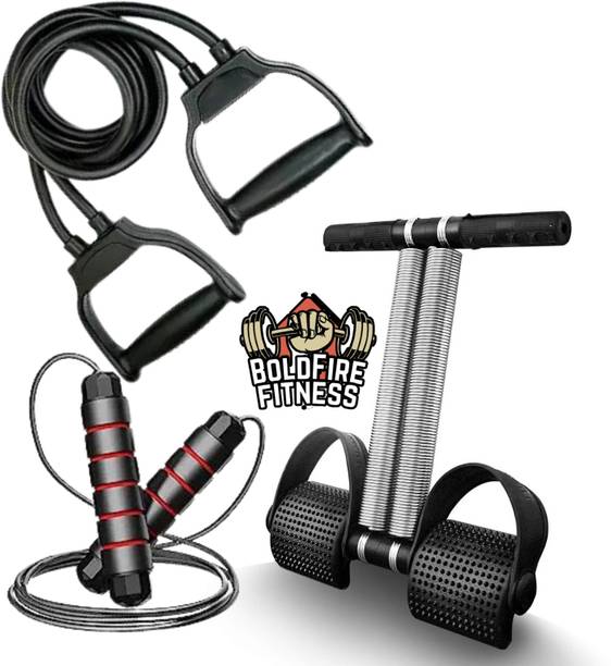 BoldFire fitness combo (Pack of 2) Double spring Tummy Trimmer and Toning Tube Fitness Accessory Kit Kit