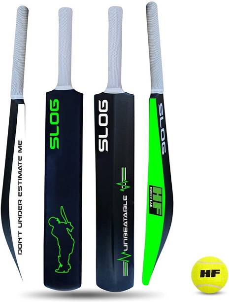 HF THE ORIGINAL Slog Full Size (Ideal for 15+) Hard PLastic With 1 pc tennis Ball Cricket Kit