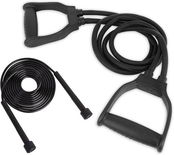 Fitnesstricks Fitness Combo of Double Toning Tube with Pencil Rope Fitness Accessory Kit Kit