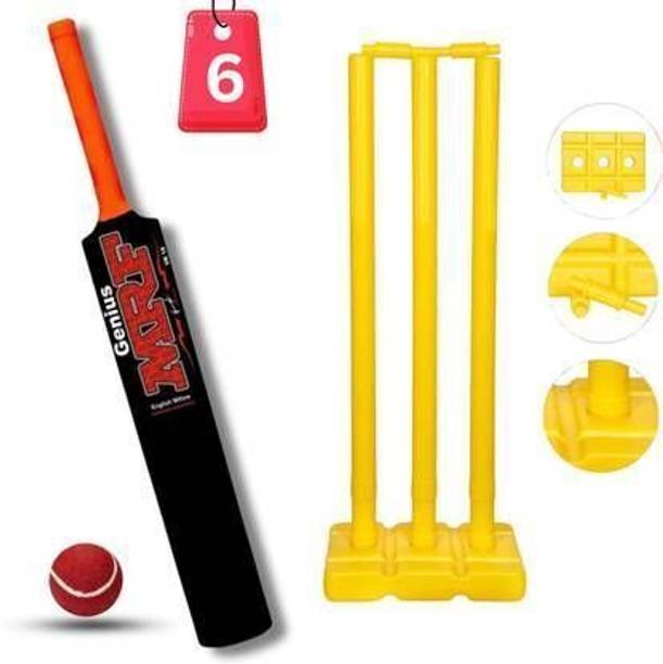 SS SKULL Heavy Duty Plastic Cricket kit 9-12 Years Size-6 Cricket Kit Cricket Kit