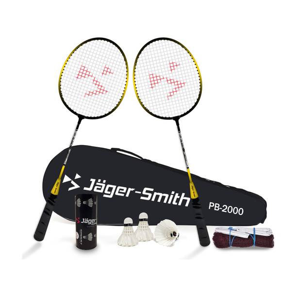Jager-Smith PB-2000 Combo, JSBN-101 & Featherlite 2 Shuttle Badminton Kit