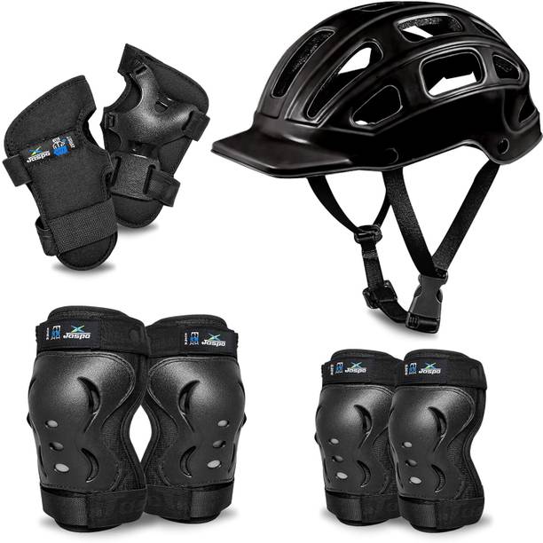 Jaspo Tyro Protective Gear Set for Kids | Helmet ,Knee ,Elbow & Wrist Guards (6-14yrs) Skating Kit