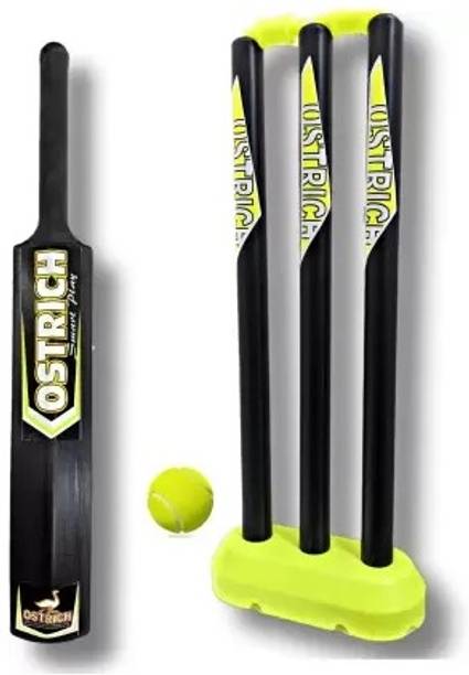 Ostrich HARD PLASTIC CRICKET KIT COMBO FOR 4-8 YEAR KIDs(1 BAT, 1 stump, 1 BALL) Cricket Kit