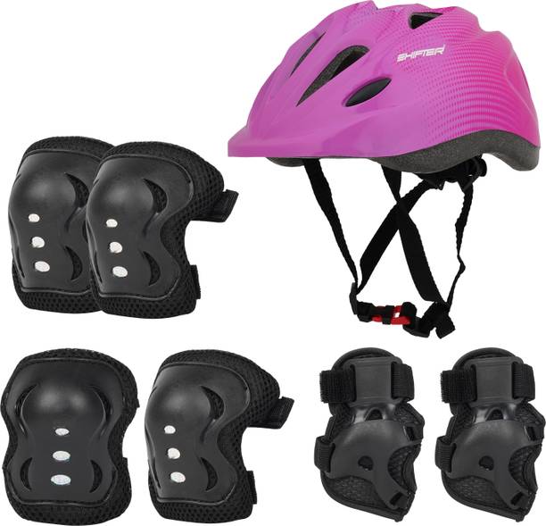 SHIFTER Skating Kit For Kids Adjustable Helmet Knee Palm Elbow Protection 4-16 Years Skating Kit