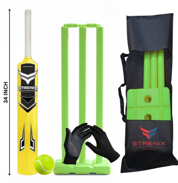 STRENIX Complete Cricket Kit (1 Bat,1 Ball,1 Bag,1Glove...