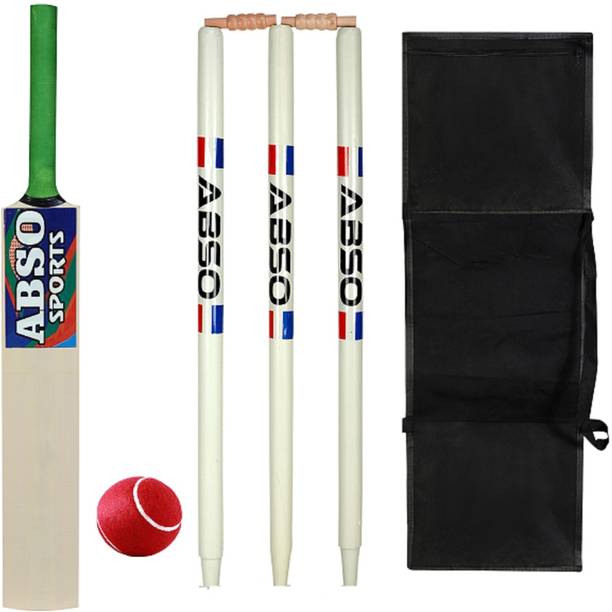 abso All in One Wòoden Cricket Kit for Age Group 4-5 years Poplar Willow Cricket Kit