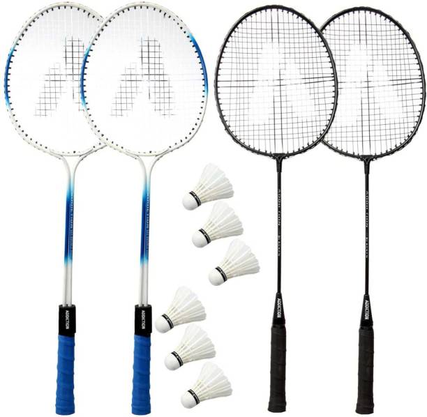 ROXONSPORTS Badminton Racket Combo Kit Set Of 4 Racquet With Shuttlecock Badminton Kit