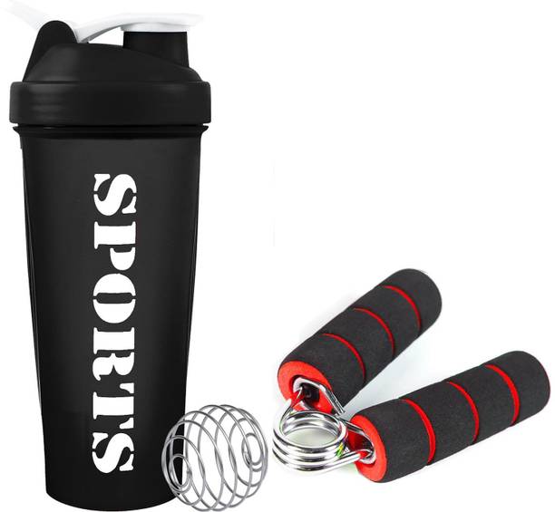 FIT FOCUS Gym Shaker Bottle And Mini Griper Anti-Slip Handles/Protein shaker For Gym. Fitness Accessory Kit Kit