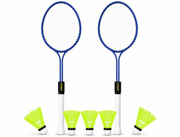 STYRKR Badminton Kit Combo Set Of 2 PCS Racquet With 5 Shuttle Badminton Kit