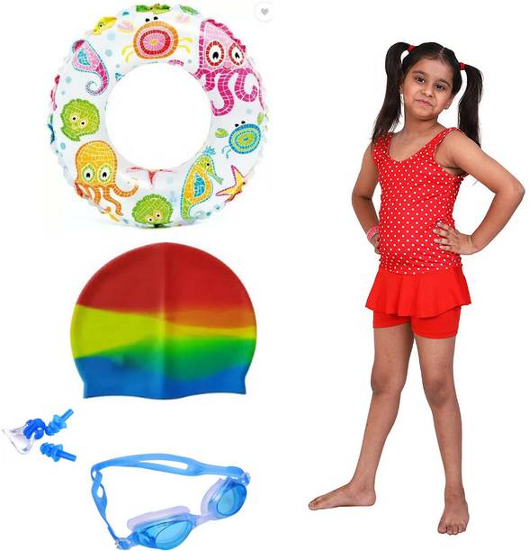 शिफ्टर HIGH QUALITY Premium Girls Swimming Kit combo with swim suits for 14-16YEARS स्विमिंग किट