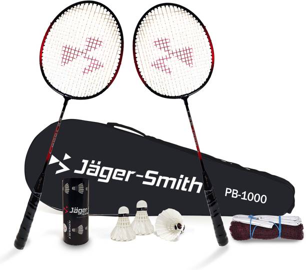 Jager-Smith PB-1000 Combo, JSBN-101 & Featherlite 2 Shuttle Badminton Kit