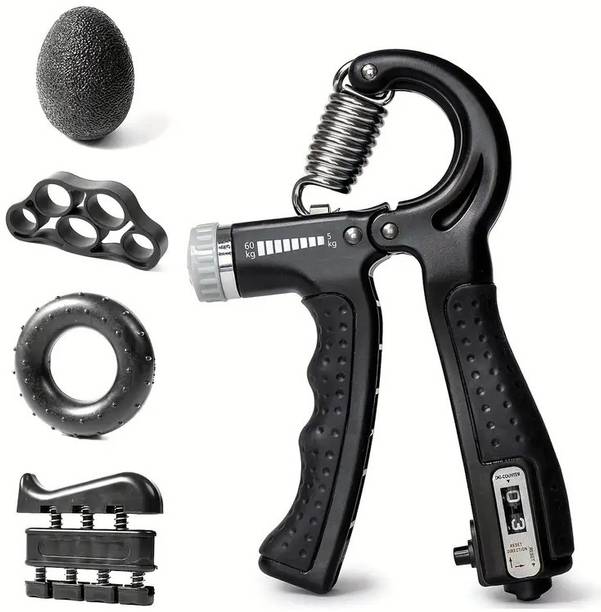 Shopeleven Adjustable Strengthener Kit Forearm Muscle, Grip Training, Stress Relief Fitness Accessory Kit Kit