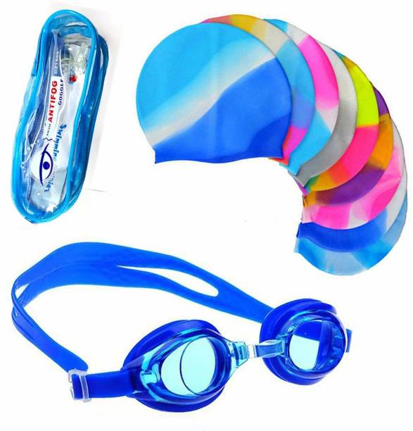SVNFOXX SwimCap with Swimming Goggles Swimming Kit