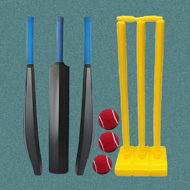 SS SKULL Junior Cricket Kit PVC Bat Wicket & Tennis Balls Cricket Kit