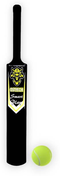 ऑस्ट्रिच Hard Plastic Cricket Combo Size 3 For 6-8 Years Kids(1 Piece Bat, 1 Piece Ball) क्रिकेट किट