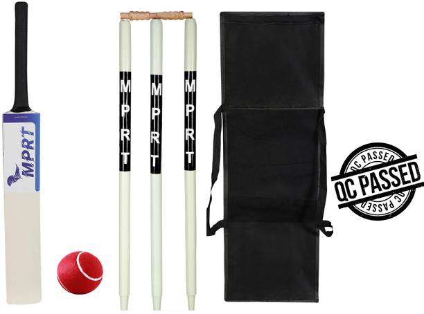 MPRT Fire Wooden Cricket Kit Bat Size 3 For Age Group 5-7 Cricket Kit Cricket Kit