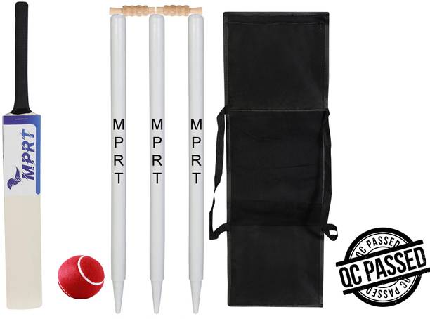 MPRT New Wooden Cricket Kit Bat Size 5 For Age Group 9-11 Cricket Kit Cricket Kit