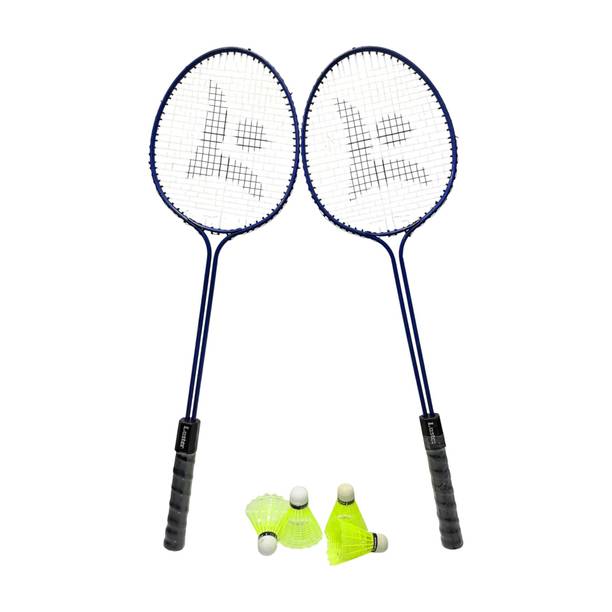 EAGLE Two Pcs Double Shaft Racket with Four Pcs of Shuttle Badminton Kit