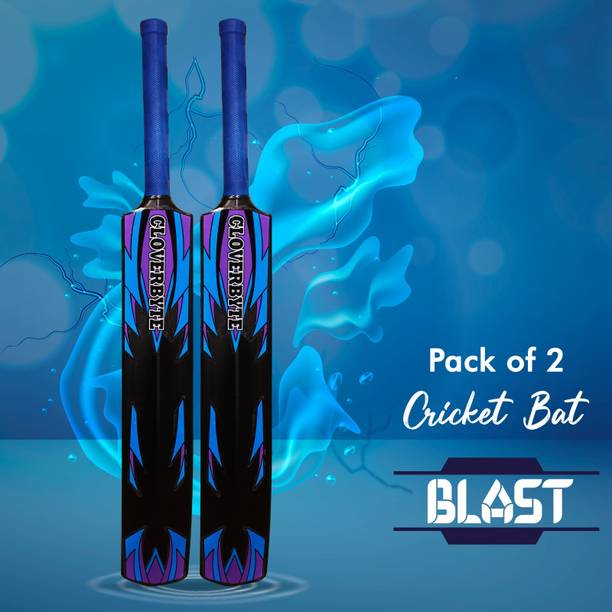 CLOVERBYTE Blast Cricket Full Size Bat (Pack of 2) Plastic Bat for Tennis Ball & Wind Ball Cricket Kit