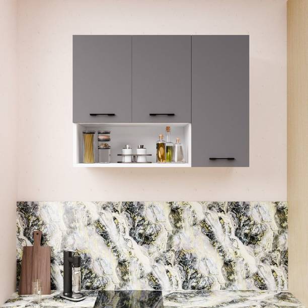 Ladybug 3 Door Multipurpose Wall Mount Cabinet with Adjustable Shelf for Home & Kitchen Engineered Wood Kitchen Cabinet