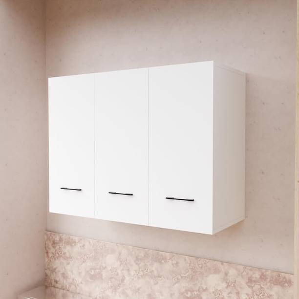 Ansicraft Multipurpose 3 Door Wall Mounted Cabinet with Adjustable Shelving for kitchen Engineered Wood Kitchen Cabinet