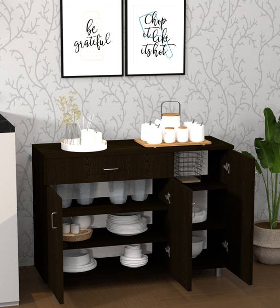 Flipkart Perfect Homes 3-Door with Spacious Drawer & Closed Storage with Free installation by Brand Engineered Wood Kitchen Cabinet