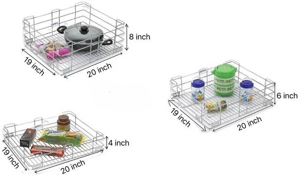 promex kitchen storage basket 19/20 4/6/8 for essay storage in kitchen Metal Kitchen Cabinet