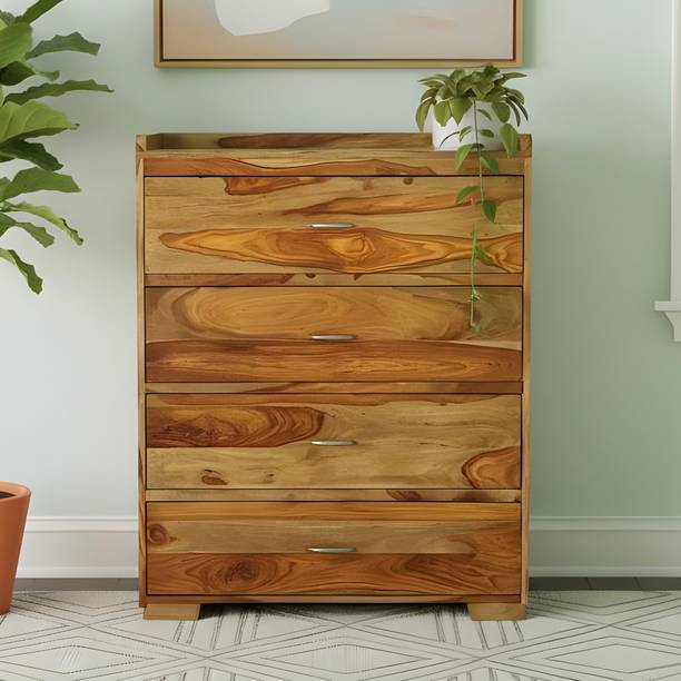 Flipkart Perfect Homes Elder Sheesham Wood Contemporary Cabinet/ Chest of Drawers Solid Wood Kitchen Cabinet