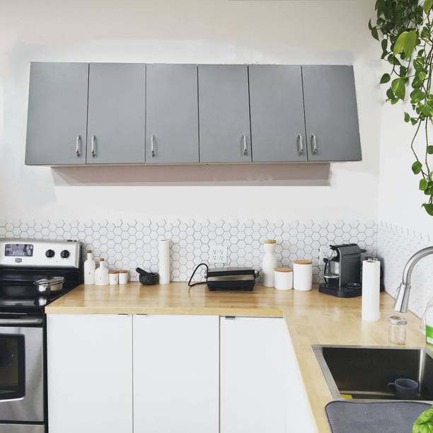 SPECIALITY PANELS 6 Doors Modular Wall Cabinet with Borer & Termites Free Assembly Engineered Wood Kitchen Cabinet
