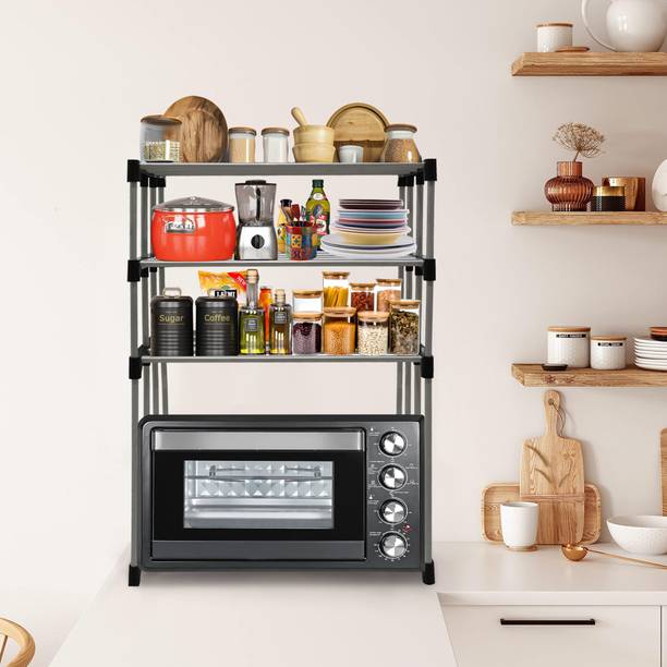POWEREST Microwave Stand Metal Kitchen Cabinet