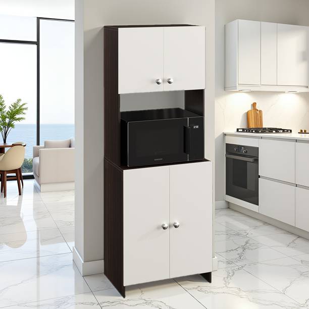 FURNEASER Geepex Modular Kitchen Storage Cabinet for Microwave, Pantry Cupboard, Engineered Wood Kitchen Cabinet