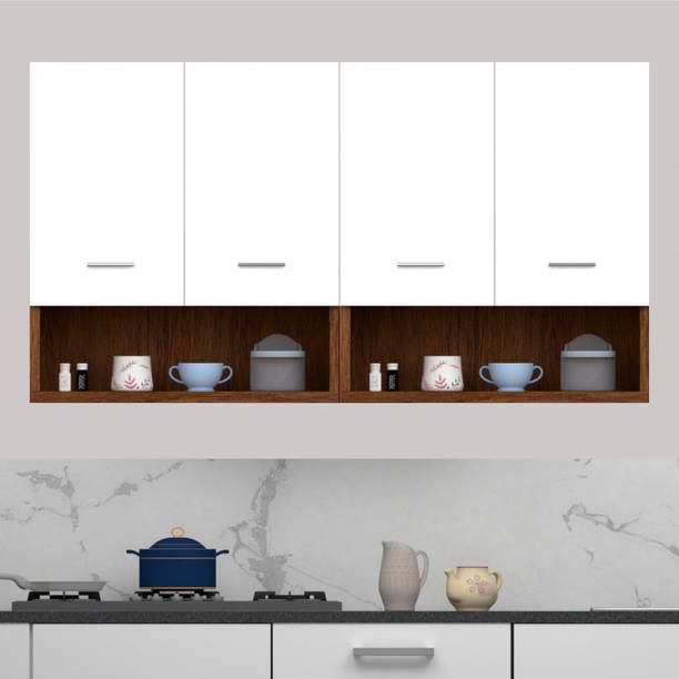 FunTree Multipurpose Use Wall-Mounted 4 Doors Kitchen Cabinet, Perfect for Kitchen Engineered Wood Kitchen Cabinet