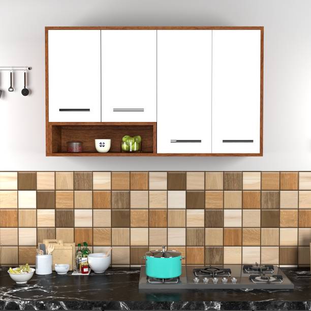 FunTree 4 Door Wall Mounted Kitchen Cabinet with Shelf for Home Kitchen | Office Engineered Wood Kitchen Cabinet