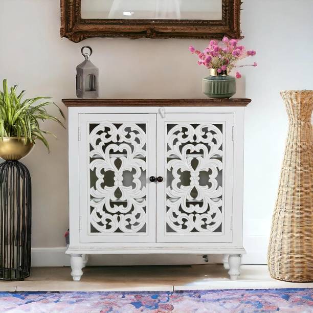 kraft bazaar Solid Wood Crockery Cabinet