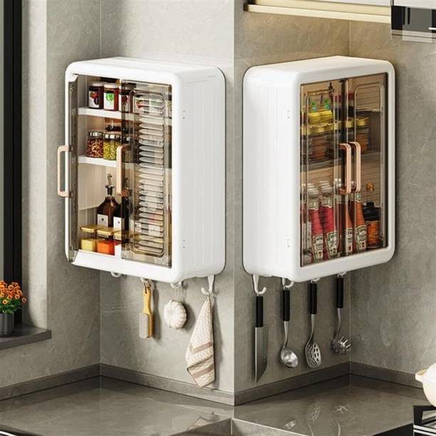 Domera Kitchen Rack Wall Mount Plastic Crockery Cabinet