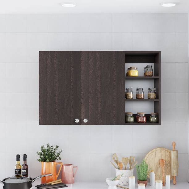 FURNEASER Lismore Wall Mount Wooden Kitchen Cabinet Rack with Door Engineered Wood Kitchen Cabinet