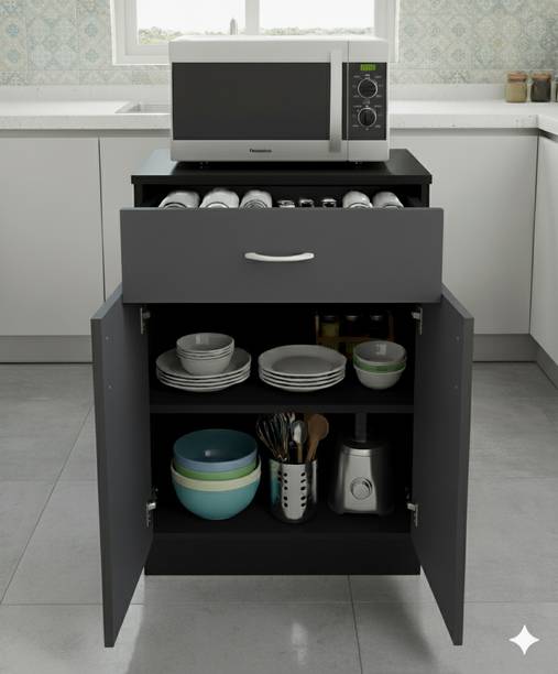 Home Full Engineered Wood Crockery Cabinet