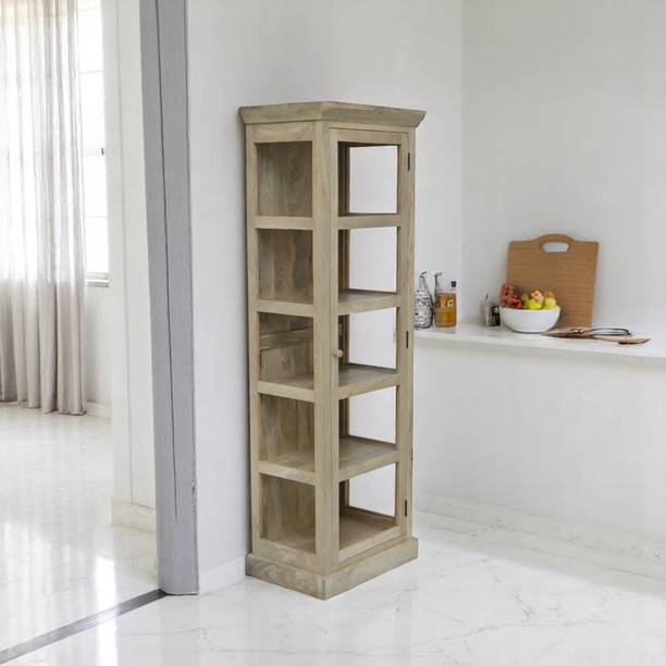 THE ATTIC The Attic Indiana Kitchen Cabinet Natural Solid Wood Kitchen Cabinet