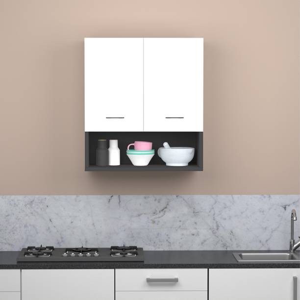 FunTree 2 Door Wall Mounted Kitchen Cabinet for Home & Kitchen, Bathroom, Office Engineered Wood Kitchen Cabinet