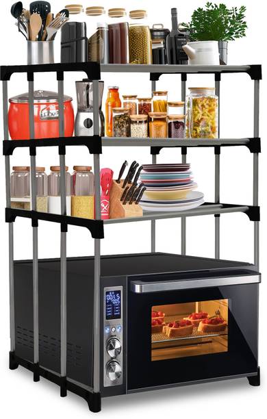 ROBMOB Microwave Stand Metal Kitchen Cabinet