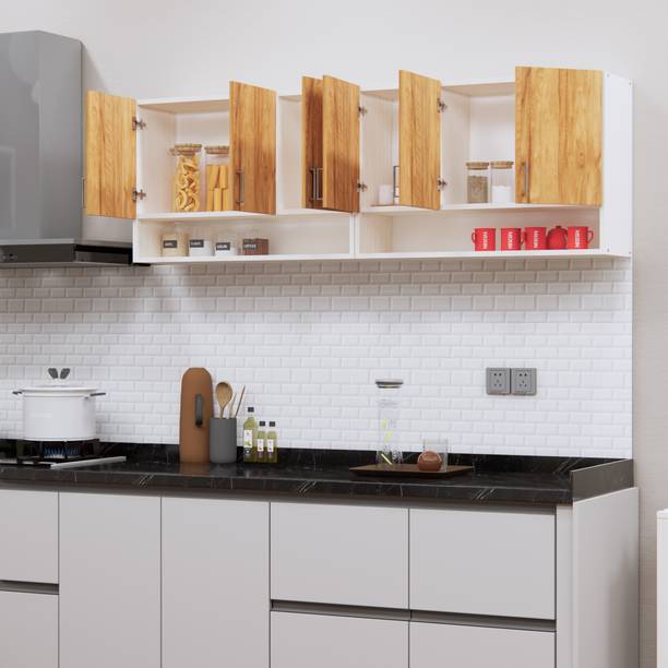 SPECIALITY PANELS Space-Saving Wall Hanging 6 Doors Cupboard Organizer with 6 Shelves,French Cleat Engineered Wood Kitchen Cabinet
