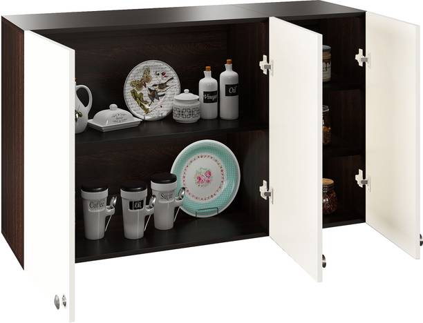 WOODWIDER Olender Wall Mount / Hanging Crockery Cabinet Rack, Engineered Wood Kitchen Cabinet